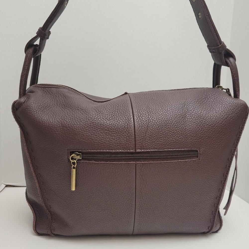 The Sak Los Feliz Hobo Bag Dark Brown Pebbled Premium Leather Medium Size NWOT